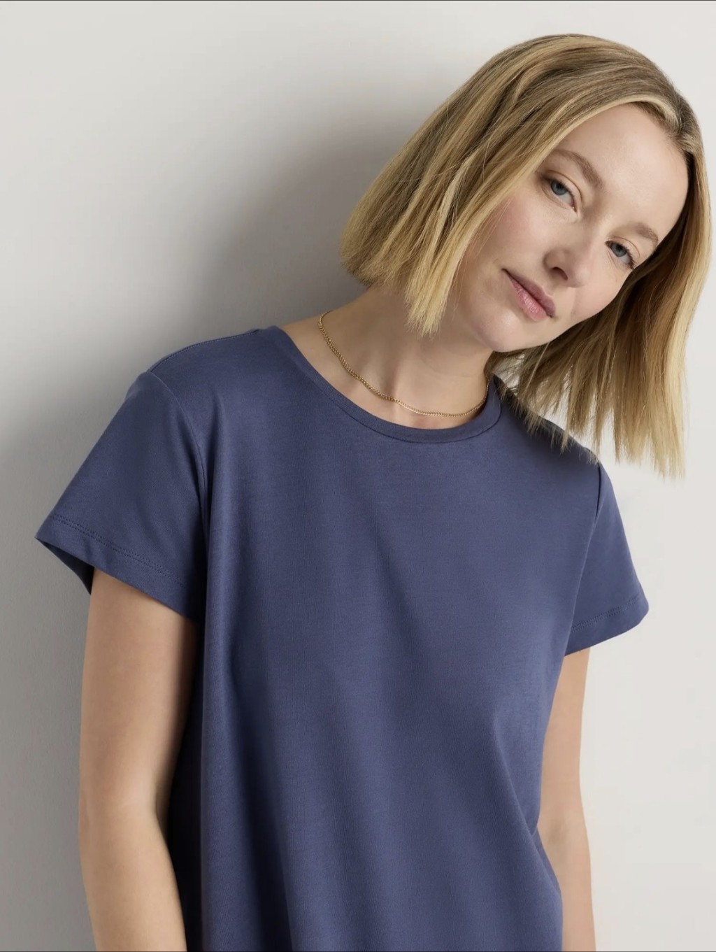 Cotton Modal Crew Neck Swing Tee